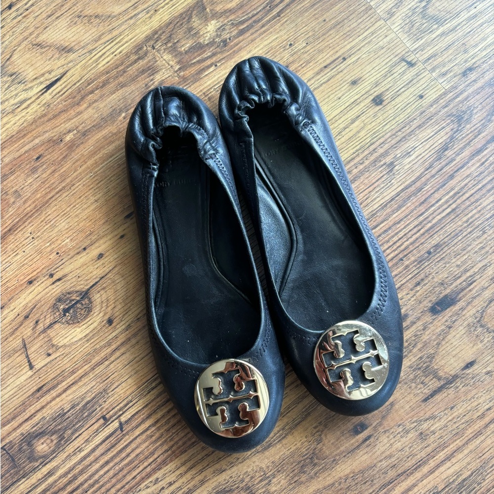 Tory Burch Black Flats